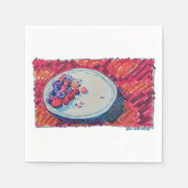 Red Fruits Bowl Serviette