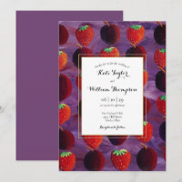 Red Fruits Country Elegante Hochzeit Einladung