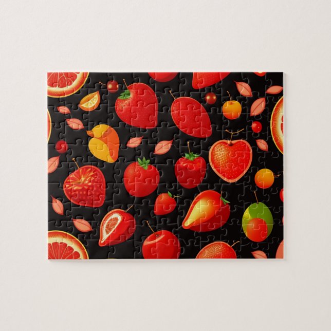Red Fruits Pattern (Horizontal)
