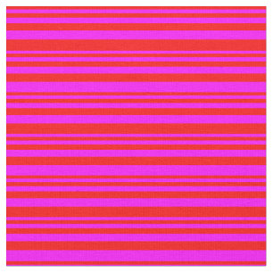 Red & Fuchsia Liniertes Muster Stoff