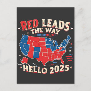 Red Führt den Weg Hallo 2025 Einweihung Trump Postkarte
