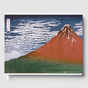 Red Fuji, Aka Fujiyama Volcano Katsushika Hokusai Gästebuch