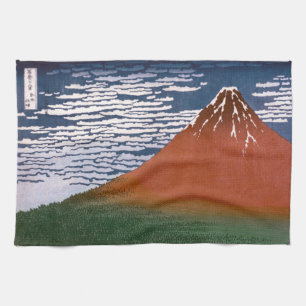 Red Fuji, Aka Fujiyama Volcano Katsushika Hokusai Geschirrtuch