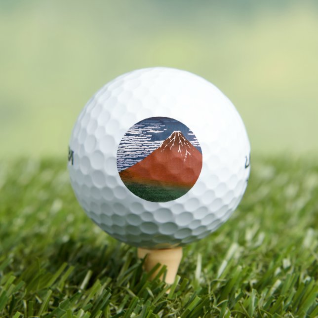 Red Fuji, Aka Fujiyama Volcano Katsushika Hokusai Golfball (Insitu T-Shirt)