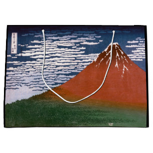 Red Fuji, Aka Fujiyama Volcano Katsushika Hokusai Große Geschenktüte