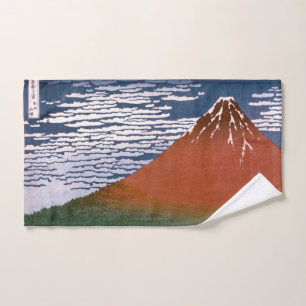 Red Fuji, Aka Fujiyama Volcano Katsushika Hokusai Handtuch