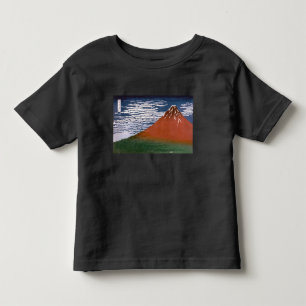 Red Fuji, Aka Fujiyama Volcano Katsushika Hokusai Kleinkind T-shirt