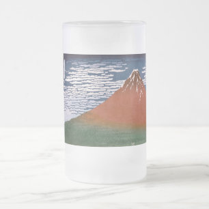Red Fuji, Aka Fujiyama Volcano Katsushika Hokusai Mattglas Bierglas