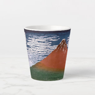Red Fuji, Aka Fujiyama Volcano Katsushika Hokusai Milchtasse