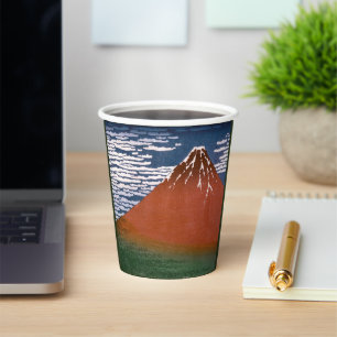 Red Fuji, Aka Fujiyama Volcano Katsushika Hokusai Pappbecher
