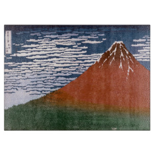 Red Fuji, Aka Fujiyama Volcano Katsushika Hokusai Schneidebrett
