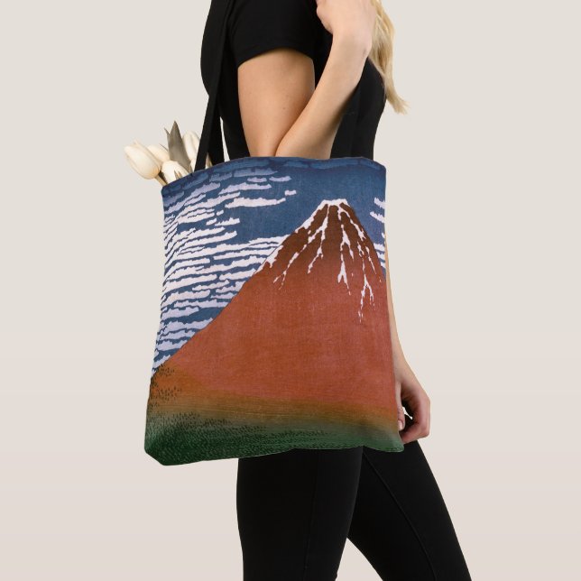Red Fuji, Aka Fujiyama Volcano Katsushika Hokusai Tasche (Von Nahem)