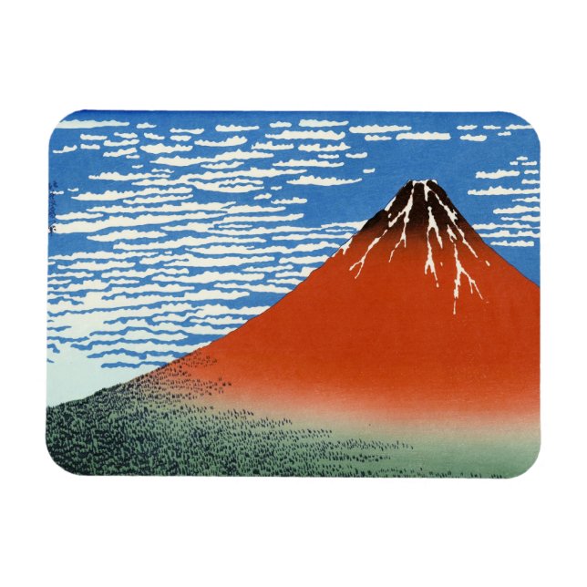 Red Fuji Südwind morgens Magnet (Horizontal)