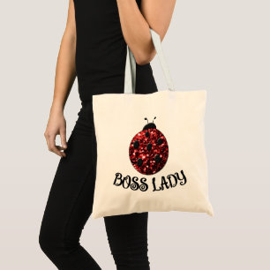 Red funkelnd Ladybug BOSS LADY Personalize Tragetasche