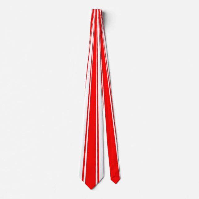 Red Funky Stripe Muster Krawatte (Vorderseite)