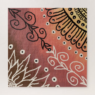 Red Funny Art Pattern