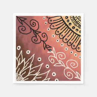 Red Funny Art Pattern Serviette