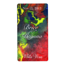 Red Fusion 2 Wedding Wine Label