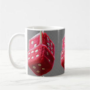 Red Fuzzy Dice Kaffeetasse