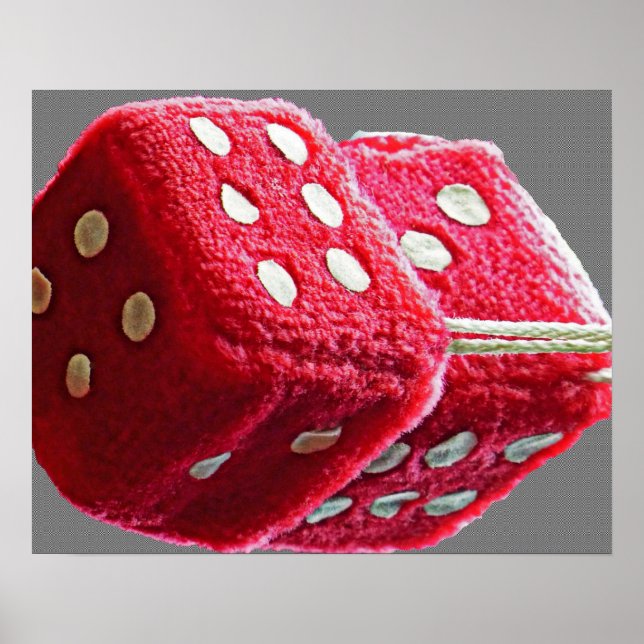 Red Fuzzy Dice Poster (Vorne)