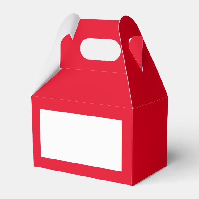 Red Gable Favor Box Geschenkschachtel (Vorderseite)