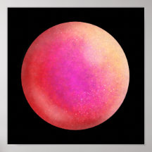 Red Galaxy Orb - Scarlett und Violettmarmor Print