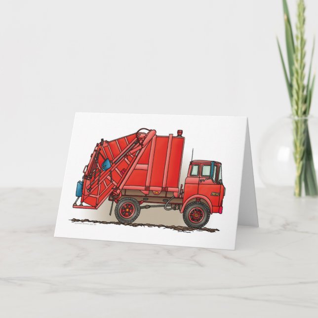 Red Garbour Truck Karte (Vorderseite)