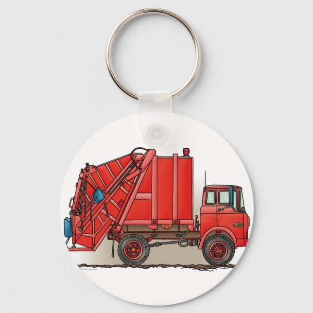 Red Garbour Truck Schlüsselanhänger (Vorderseite)