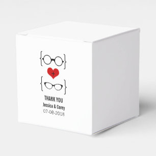 Red Geeky Glasses Gastgeschenk Hochzeit Box Geschenkschachtel