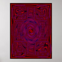 Red Gemustert Psychedelic