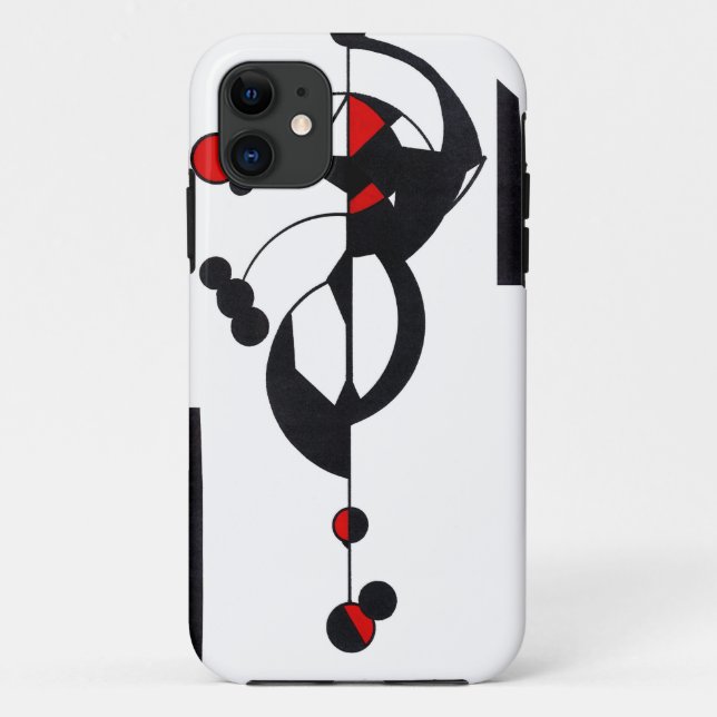Red Geo Design Coque-Mate iPhone 11 Coque (Dos)
