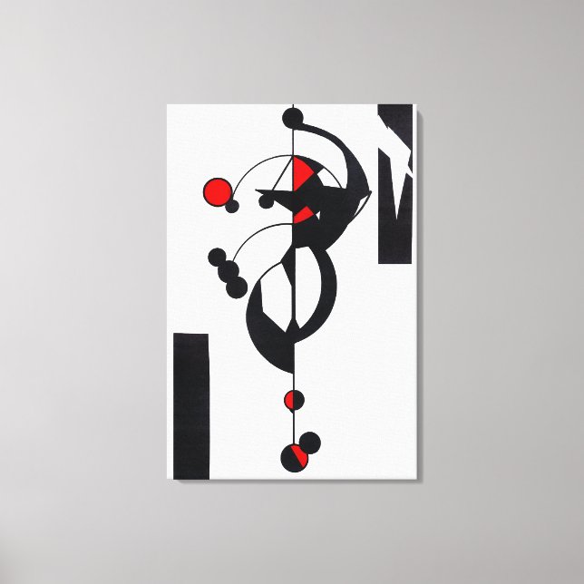"Red Geo Design" Fine Art Canvas Print Leinwanddruck (Vorderseite)
