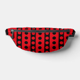 Red Geometric Fanny Pack Bauchtasche