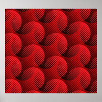 Red Geometry: Raster Line Art