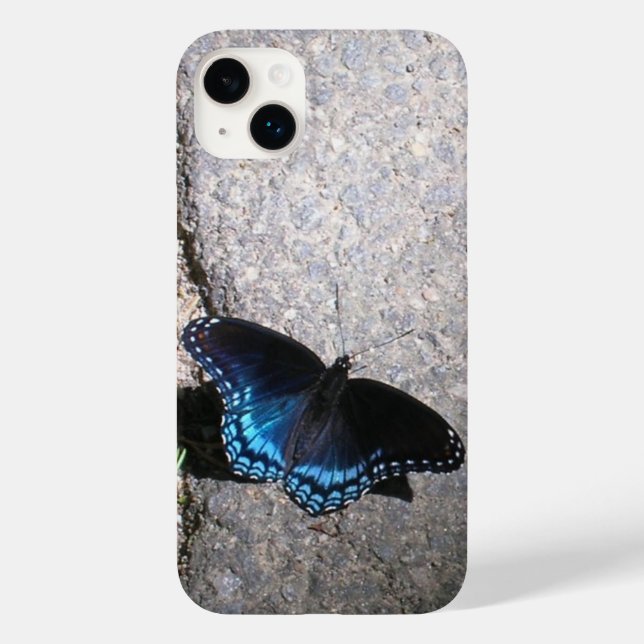 Red Gepunktet Admiral Butterfly Case-Mate iPhone Hülle (Rückseite)