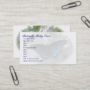 Red Gepunktet Lila Butterfly Business Card Visitenkarte