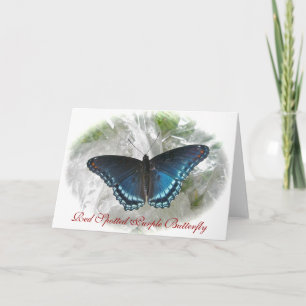 Red Gepunktet Lila Butterfly Note Card Karte