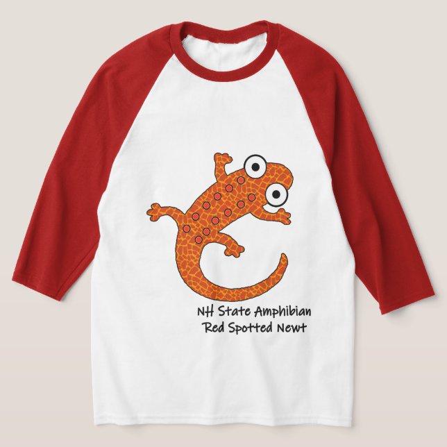 Red Gepunktet Newt - New Hampshire Staat Amphibien T-Shirt (Ablage )