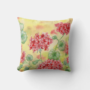 "Red Geraniums" Kopfkissen Kissen