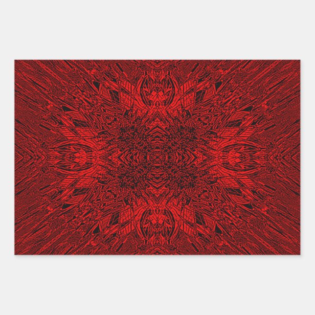 Red Gerbera Geschenkpapier Set (Vorderseite)