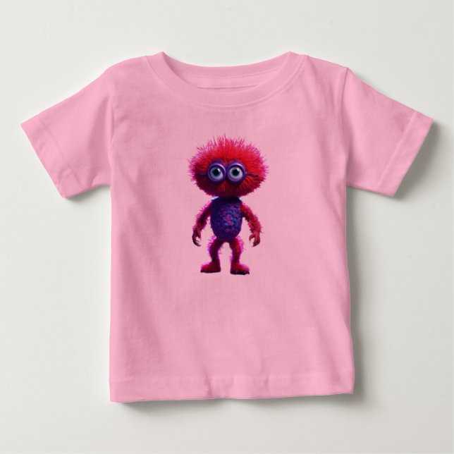 "Red Germ Monster Baby T - Shirt" Baby T-shirt (Vorderseite)
