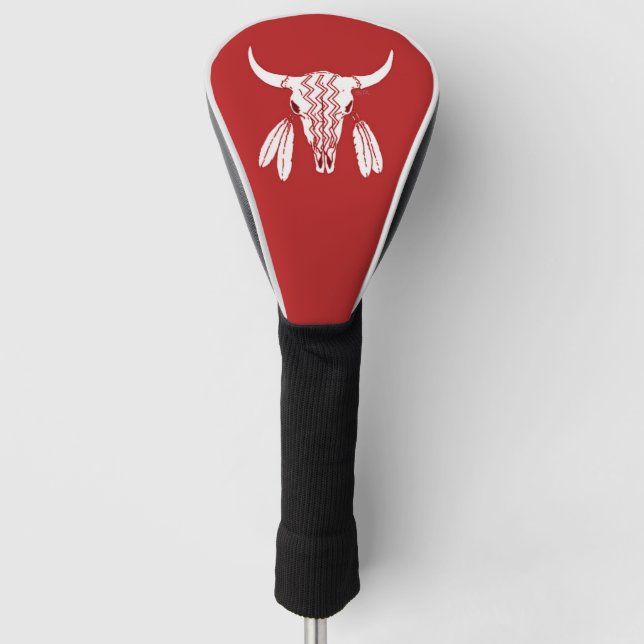 Red Ghost Dance Buffalo Abdeckung des Golf-Treiber Golf Headcover (Vorderseite)