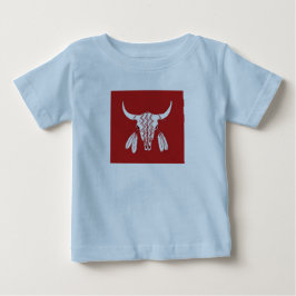 Red Ghost Dance Buffalo Baby Blue T - Shirt