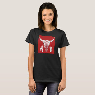 Red Ghost Dance Buffalo femmes noir t-shirt