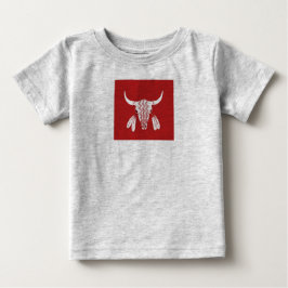 Red Ghost Dance Buffalo Grau Baby T - Shirt
