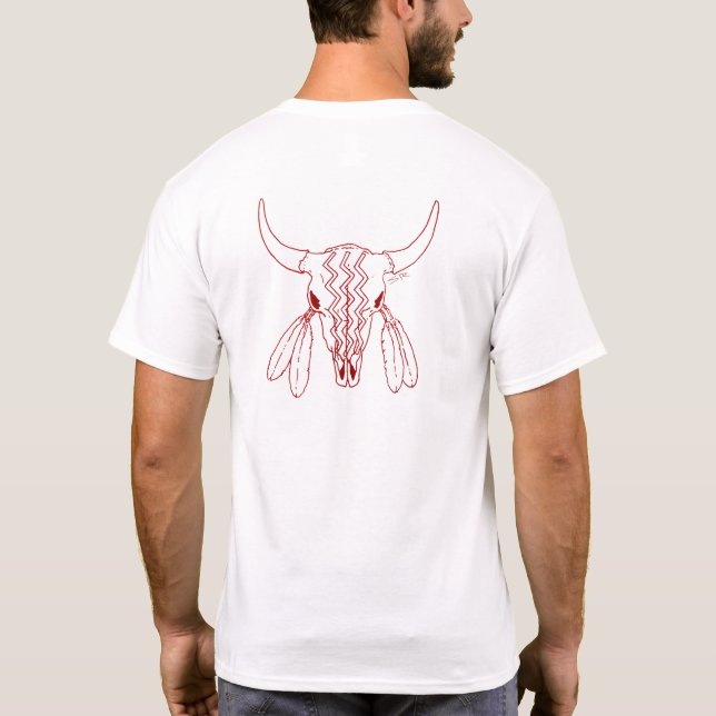 Red Ghost Dance Buffalo ligne blanc t-shirt dos (Dos)