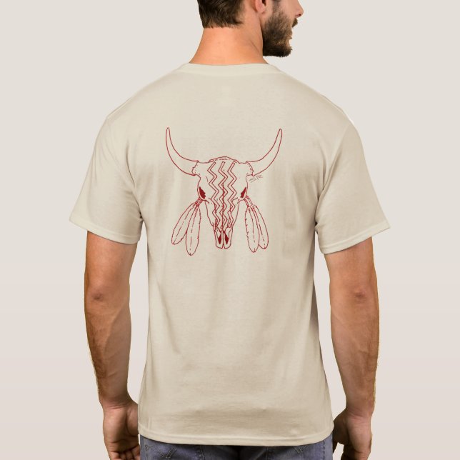 Red Ghost Dance Buffalo ligne de sable t-shirt dos (Dos)