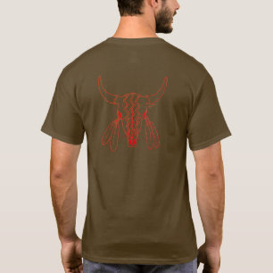 Red Ghost Dance Buffalo ligne de t-shirt marron do