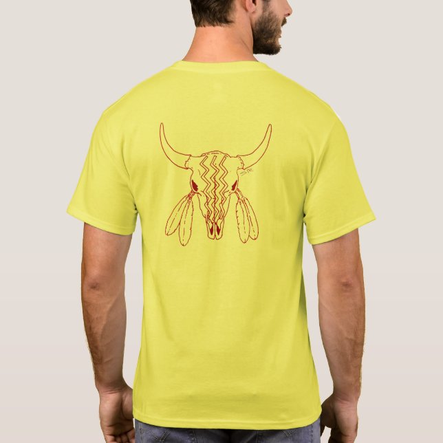Red Ghost Dance Buffalo ligne jaune t-shirt dos (Dos)