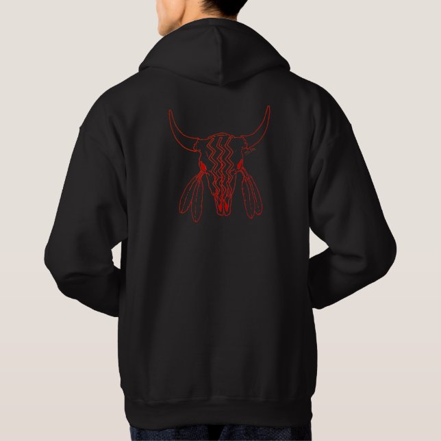 Red Ghost Dance Buffalo ligne sweat - shirt à capu (Dos)